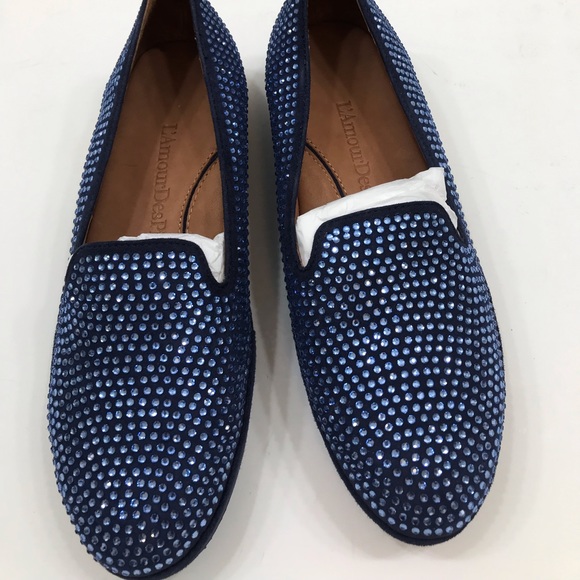 LDP Low Wedge rhinestone studded slip on - Picture 2 of 6